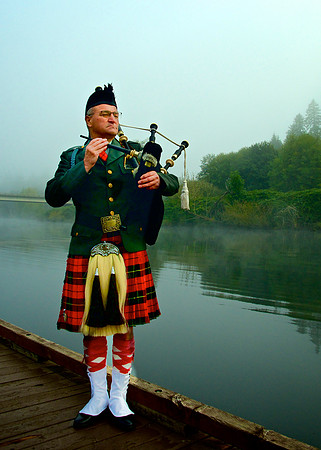 World Piper on the River