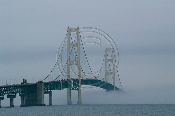 Mackinaw Bridge in the Fog